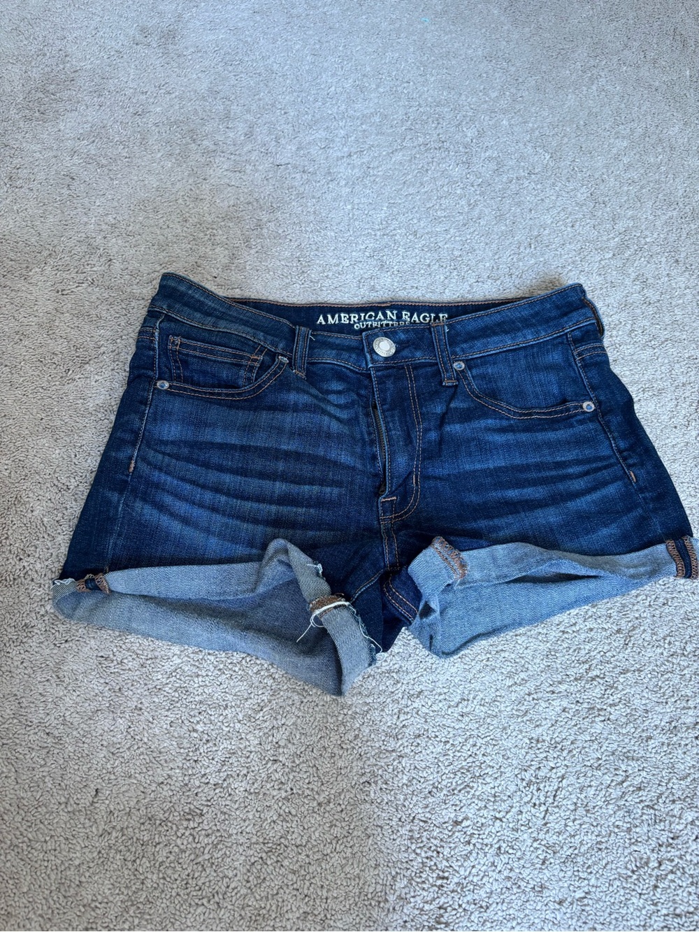 American Eagle Outfitters Dark Blue Denim Jean Shorts